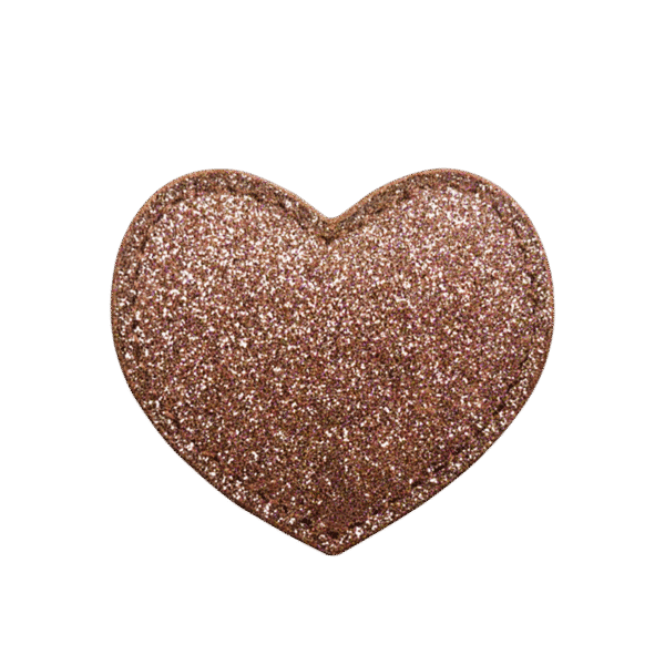 Coeur bronze pailleté