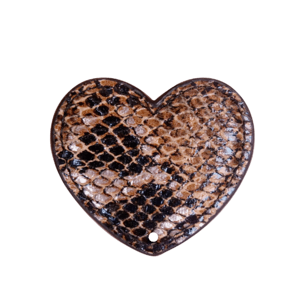Coeur serpent multicolore - perforé