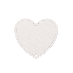 Clip coeur blanc - sac à main personnalisable - And Joy