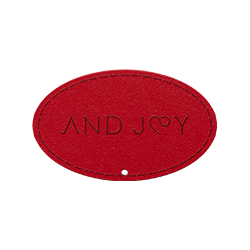 Clip oval rouge - sac à main personnalisable - And Joy