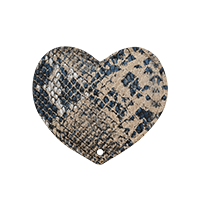Coeur serpent multicolore - perforé (en précommande)