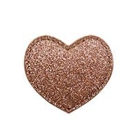 Bronze sequined heart
